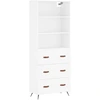 Image de vidaXL Highboard blanc 69,5x34x180 cm Bois composite