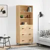 Image de vidaXL Highboard chêne Sonoma 69,5x34x180 cm Matériau dérivé du bois