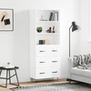 Image de vidaXL Highboard blanc 69,5x34x180 cm Bois composite