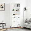 Image de vidaXL Highboard blanc 69,5x34x180 cm Bois composite