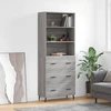 Image de vidaXL Highboard Gris Sonoma 69,5x34x180 cm Matériau dérivé du bois