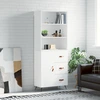 Image de vidaXL Highboard blanc 69,5x34x180 cm Bois composite
