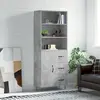 Image de vidaXL Highboard gris béton 69,5x34x180 cm Bois composite