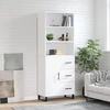 Image de vidaXL Highboard blanc 69,5x34x180 cm Bois composite
