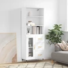 Image de vidaXL Highboard blanc 69,5x34x180 cm Bois composite