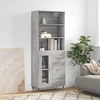 Image de vidaXL Highboard Gris Sonoma 69,5x34x180 cm Matériau dérivé du bois