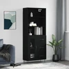 Image de vidaXL Highboard noir 69,5x34x180 cm Bois composite