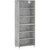 Image de vidaXL Highboard gris béton 69,5x32,5x180 cm Bois composite