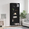 Image de vidaXL Highboard noir 69,5x32,5x180 cm Bois composite