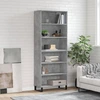 Image de vidaXL Highboard gris béton 69,5x32,5x180 cm Bois composite