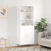 Image de vidaXL Highboard blanc 69,5x34x180 cm Bois composite