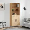 Image de vidaXL Highboard chêne Sonoma 69,5x34x180 cm Matériau dérivé du bois