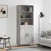 Image de vidaXL Highboard gris béton 69,5x34x180 cm Bois composite