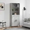 Image de vidaXL Highboard gris béton 69,5x34x180 cm Bois composite