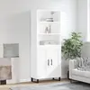 Image de vidaXL Highboard blanc 69,5x34x180 cm Bois composite