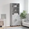 Image de vidaXL Highboard gris béton 69,5x34x180 cm Bois composite