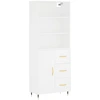 Image de vidaXL Highboard blanc 69,5x34x180 cm Bois composite