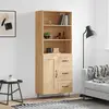 Image de vidaXL Highboard chêne Sonoma 69,5x34x180 cm Matériau dérivé du bois