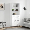 Image de vidaXL Highboard blanc 69,5x34x180 cm Bois composite