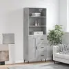 Image de vidaXL Highboard gris béton 69,5x34x180 cm Bois composite