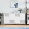 Image de vidaXL Sideboards 2 pcs. Blanc Bois composite