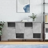 Image de vidaXL Sideboards 2 pcs. Gris béton Bois composite