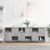 Image de vidaXL Sideboards 3 pcs. Gris Sonoma Matériau dérivé du bois