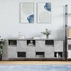 Image de vidaXL Sideboards 3 pcs. Gris béton Bois composite