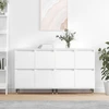 Image de vidaXL Sideboards 2 pcs. Blanc Bois composite