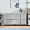 Image de vidaXL Sideboards 2 pcs. Gris béton Bois composite