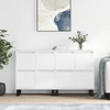 Image de vidaXL Sideboards 2 pcs. Blanc Bois composite