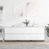 Image de vidaXL Sideboards 3 pcs. Blanc Bois composite