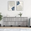 Image de vidaXL Sideboards 3 pcs. Gris Sonoma Matériau dérivé du bois