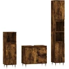 Image de vidaXL Ensemble de meubles de salle de bain 3 pièces chêne fumé bois composite