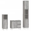 Image de vidaXL Ensemble de meubles de salle de bain 3 pièces Gris Sonoma Bois composite