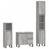 Image de vidaXL Ensemble de meubles de salle de bain 3 pièces Gris Sonoma Bois composite