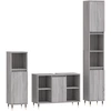 Image de vidaXL Ensemble de meubles de salle de bain 3 pièces Gris Sonoma Bois composite