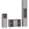 Image de vidaXL Ensemble de meubles de salle de bain 3 pièces Gris Sonoma Bois composite