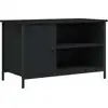 Image de vidaXL Armoire TV noire 80x40x50 cm Bois composite