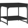 Image de vidaXL Table basse noire 49,5x49,5x45 cm Bois composite