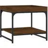 Image de vidaXL Table basse marron aspect chêne 49,5x49,5x45 cm Matériau dérivé du bois