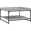 Image de vidaXL Table basse Gris Sonoma 80x80x45 cm Bois composite et fer
