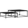 Image de vidaXL Tables gigognes 2 pcs. noir bois composite