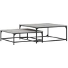 Image de vidaXL Tables d'ensemble 2 pcs. Gris Sonoma Matériau dérivé du bois