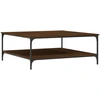 Image de vidaXL Table basse marron imitation chêne 100x100x40 cm Bois composite