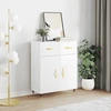 Image de vidaXL Sideboard blanc brillant 69,5x34x90 cm Bois composite