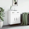 Image de vidaXL Sideboard blanc brillant 69,5x34x90 cm Bois composite