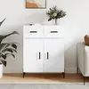 Image de vidaXL Sideboard Blanc 69,5x34x90 cm Bois composite