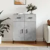 Image de vidaXL Sideboard gris béton 69,5x34x90 cm Bois composite