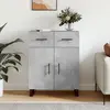 Image de vidaXL Sideboard gris béton 69,5x34x90 cm Bois composite